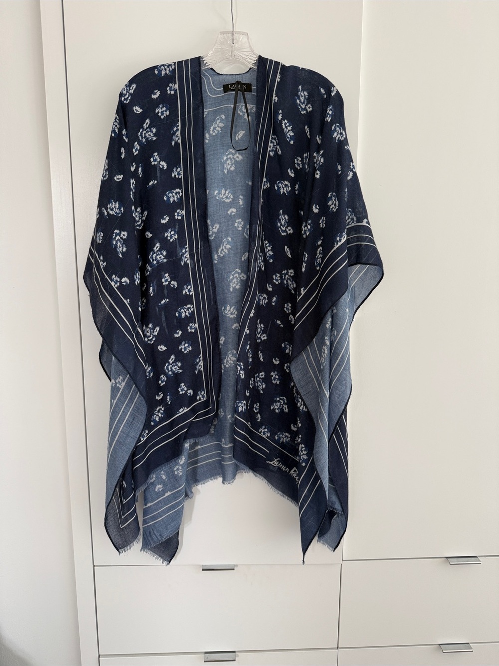 Lauren Ralph Lauren Navy Floral Lightweight Cover